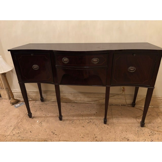 English Vintage Mahogany English Server For Sale - Image 3 of 15