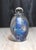 Glass Art Glass Perfume Bottle by Robert Eickholt 1994 Iridescent Blue Splatter For Sale - Image 7 of 16