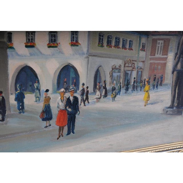 I. Wiehmann, Elector's Palace & St. Catherine's Church in Brandenburg, Oil Painting For Sale - Image 6 of 18