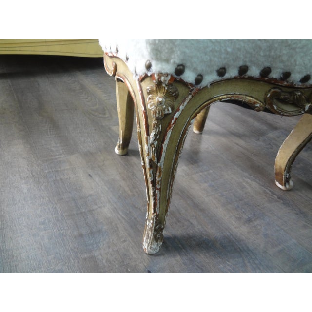 White 19th Century French Louis XV Style Painted and Parcel Gilt Children's Chair For Sale - Image 8 of 10