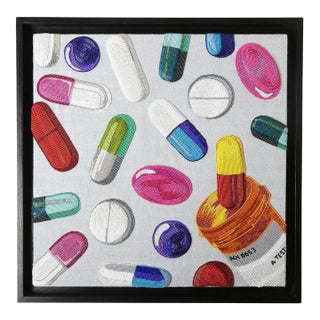 Jonathan Adler Happy Pills Beaded Art For Sale