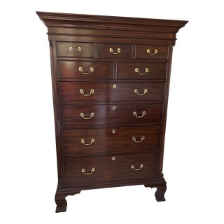 Tall Henkel Harris Mahogany Dresser For Sale
