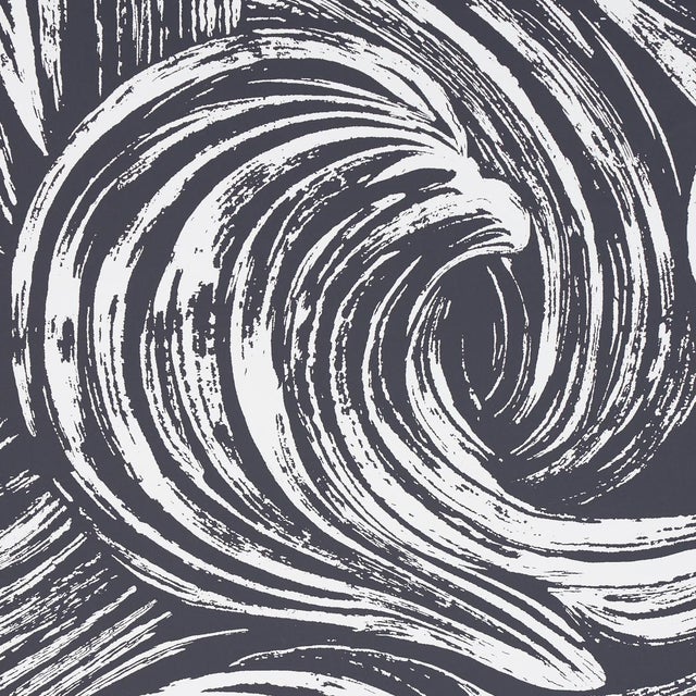 Abstract Sample - Schumacher Shio Wallpaper in Carbon For Sale - Image 3 of 4