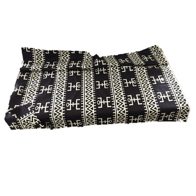 African Black White Kente Cloth Cotton Fabric 12 Yards Chairish