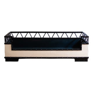 Lacquered Wood Daybed with Bamboo Effect, 1970s For Sale