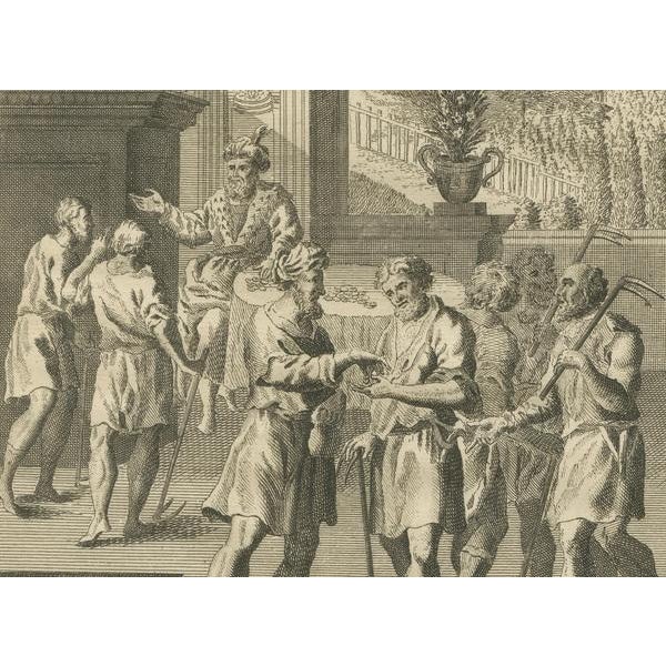 Black Three Biblical Engravings, 1735, Paper, Set of 3 For Sale - Image 8 of 10