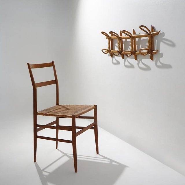 Wall Coat Rack in Rattan and Woven Wicker, 1960s For Sale - Image 11 of 12