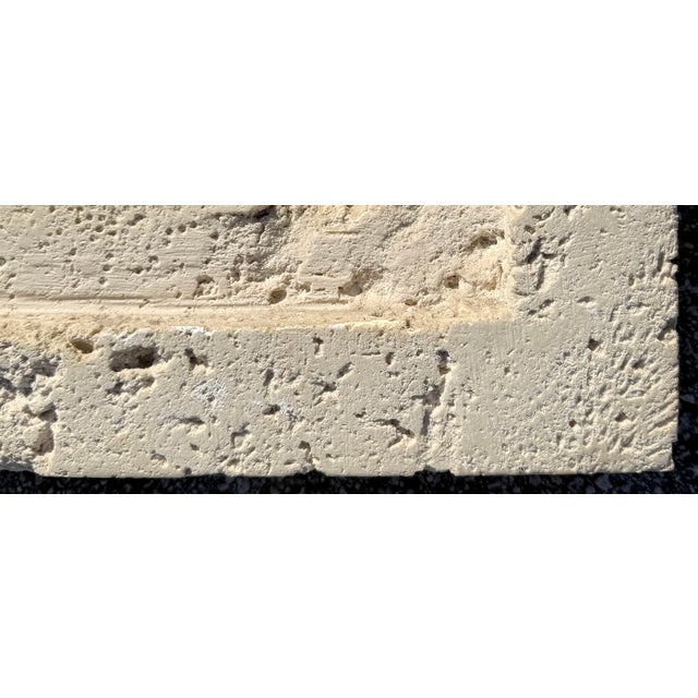 Large Composite Stone Coral Rock Modernist Wall Mirror From 70's For Sale - Image 4 of 8