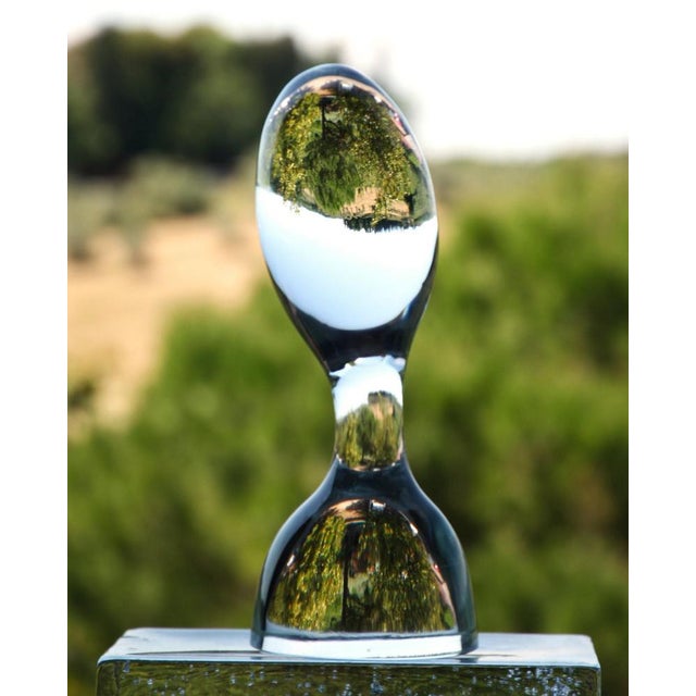 Abstract Bust Sculpture in Transparent Glass by Livio Seguso For Sale - Image 9 of 18