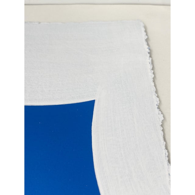 Blue Mitsuo Miura, Untitled, Acrylic Painting on Paper, 1995, Framed For Sale - Image 8 of 14