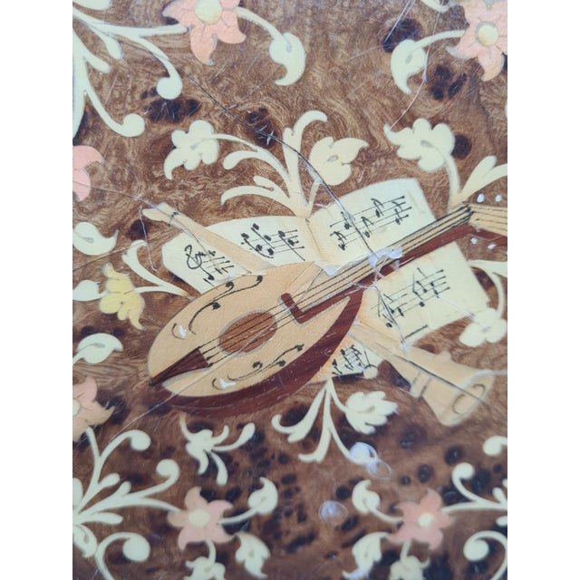 Wood Large Music Box in Marquetry and Burl Veneer, Italy, 1960s-1970s For Sale - Image 7 of 11