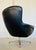 Mid-Century Danish Black Leather Swivel Chair from Dux For Sale - Image 12 of 18