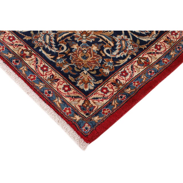 Red Vintage Isfahan Rug, 1990s For Sale - Image 8 of 16