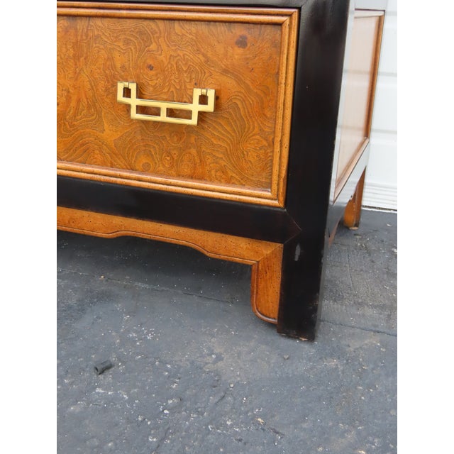 Century Chinoiserie Chin Hua Hollywood Regency Burlwood Tall Armoire 6617 For Sale - Image 12 of 18