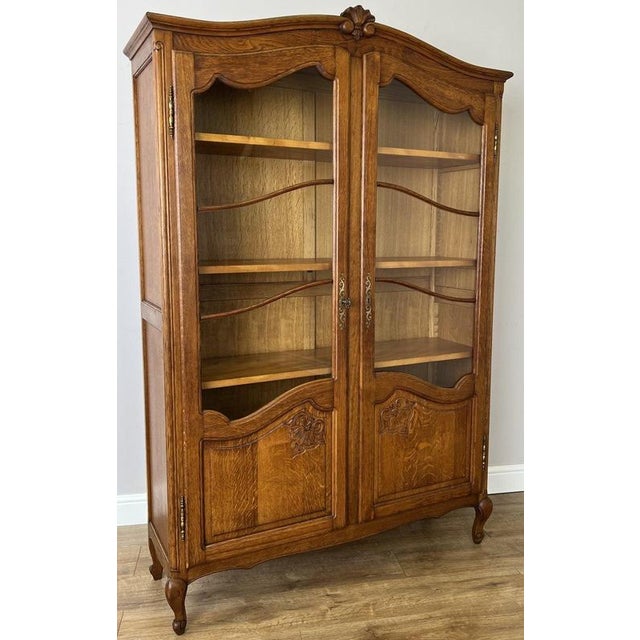Vintage French Bookcase in Oak For Sale - Image 16 of 16