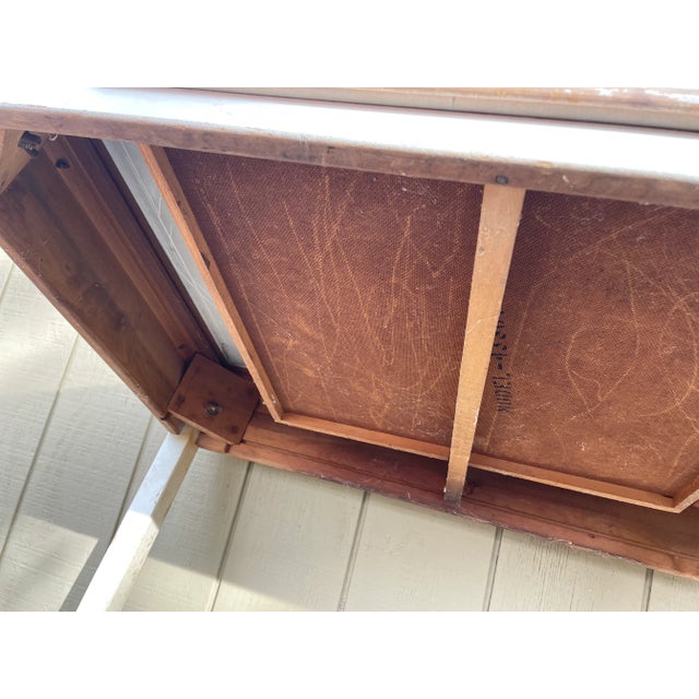 White Enamel Kitchen Table For Sale - Image 9 of 9