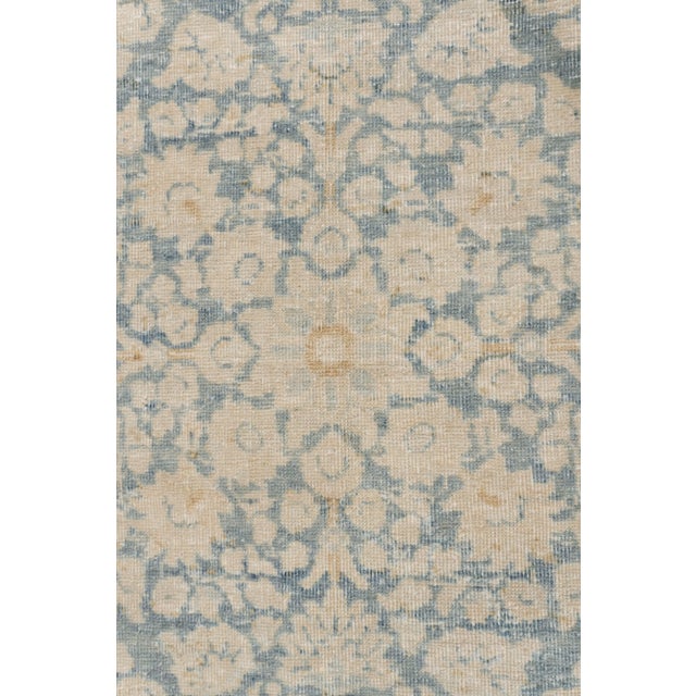 Traditional 1920s Blue Subdued Tabriz Rug 6'7 X 9'7 For Sale - Image 3 of 10