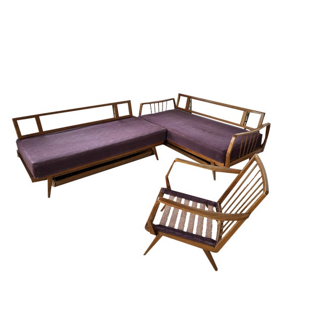 Couch with Royal Board of Sweden Armchairs, 1930s, Set of 3 For Sale