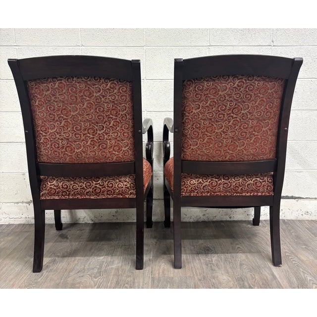 Vintage Flexsteel French Empire Style Armchairs - Pair For Sale - Image 12 of 13
