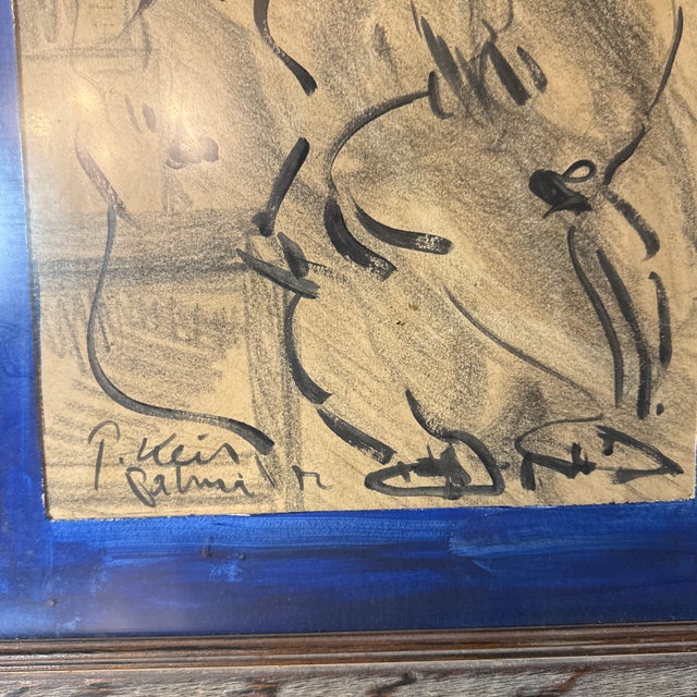 Peter Keil 1970s Peter Keil Original Signed Abstract Figurative Painting For Sale - Image 4 of 8