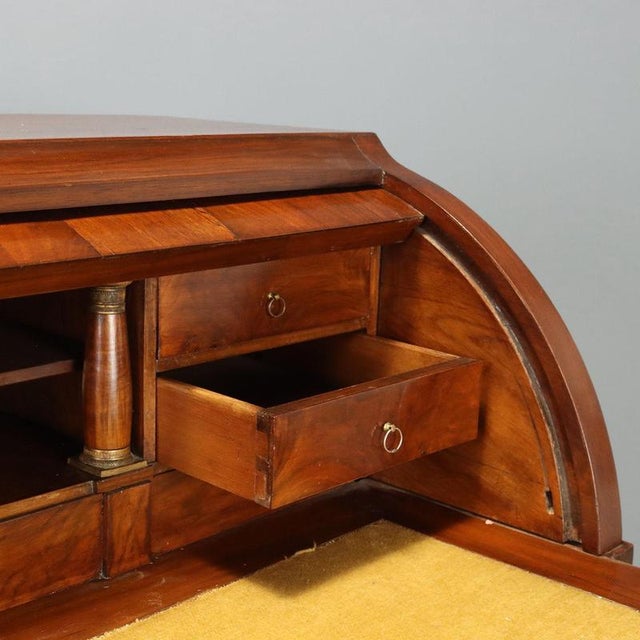 Empire Walnut Bureau with Bronze Details For Sale - Image 4 of 13