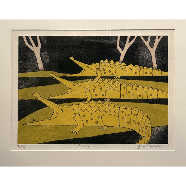 Modern Julian Trevelyan, Crocodiles, 1966, Etching For Sale - Image 3 of 5