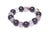 Modern Bracelet With Silver and Purple Stones With Stretch Elastic Jeweler Made For Sale - Image 3 of 8