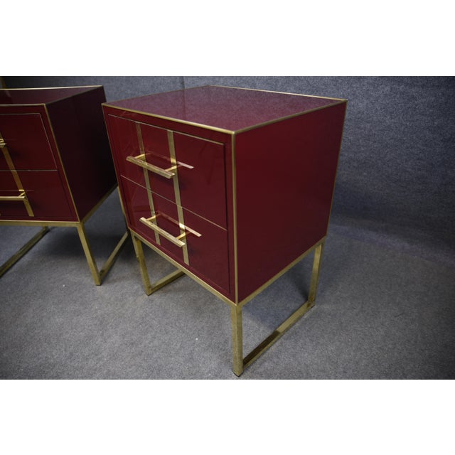 Murano Glass Bedside Tables from Justfurnituress SRL, Set of 2 For Sale - Image 12 of 17