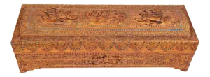 Gilt Lacquer Wood Manuscript Storage Box Burma 19th Century
