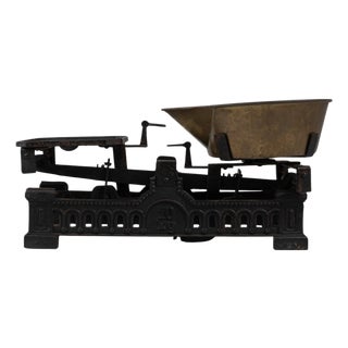 19th Century French Iron & Brass Scale For Sale