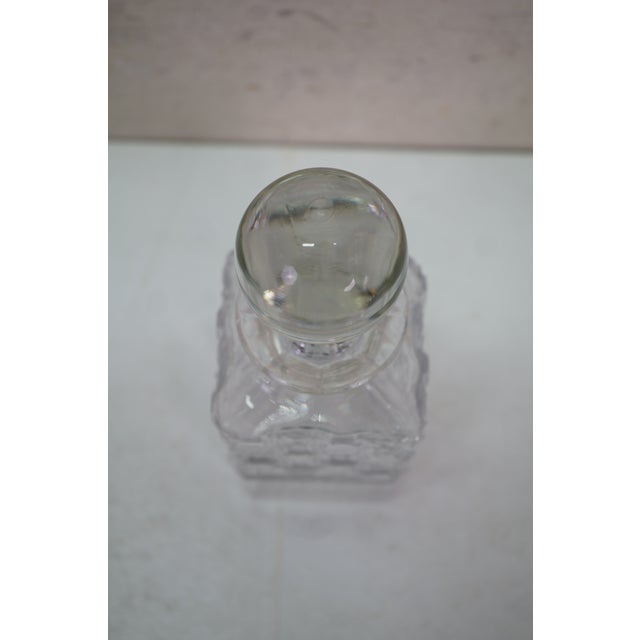 Vintage American Cut Crystal Liquor Wine Bar Bottle Decanter For Sale - Image 4 of 14