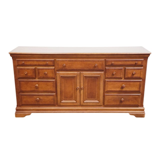 American Alexander Julian Home Colours Collection Cherry Early American Traditional 73" Triple Dresser 710-060 For Sale - Image 3 of 17