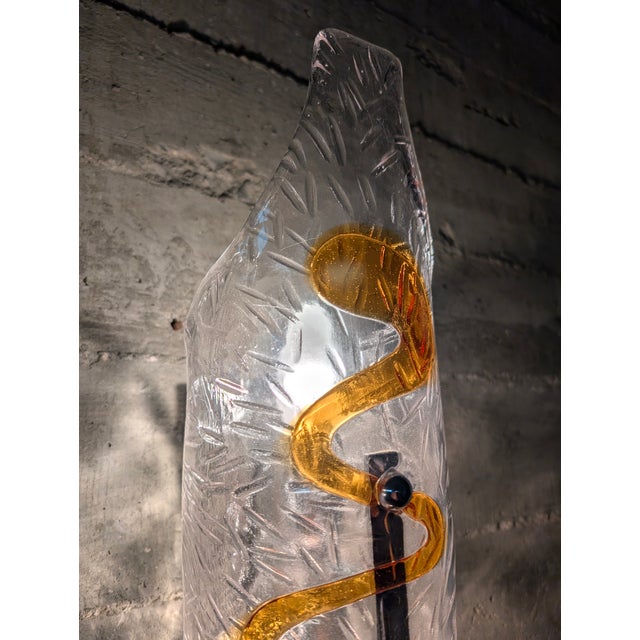 Murano Glass Sconces by Toni Zuccheri for Mazzega, Italy, 1970s, Set of 2 For Sale - Image 8 of 9