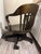 VIntage Custom Kintsugi Brass Inlay White Oak Banker’s Chair – Ebonized Executive Desk Chair For Sale In Cleveland - Image 6 of 9