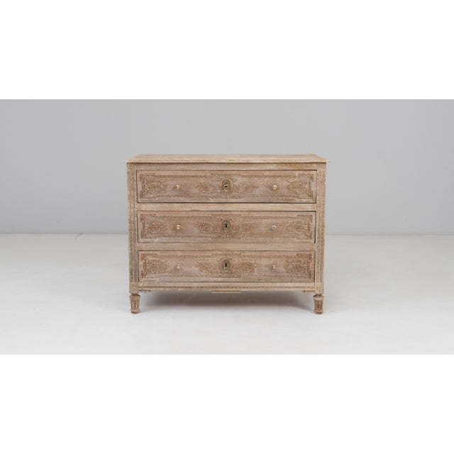 19th Century French Gustavian Oak Chest of Drawers For Sale In Greensboro - Image 6 of 18