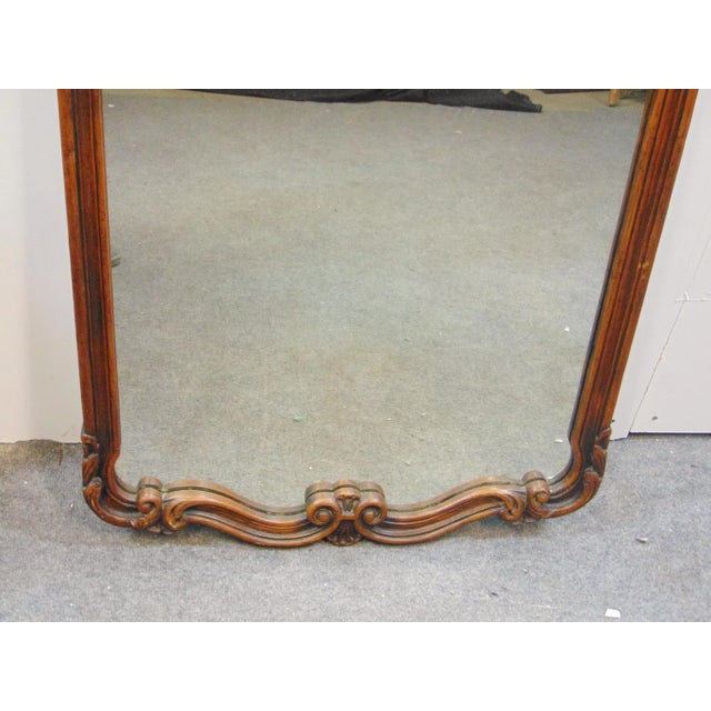 French French Style Carved Oak Mirror For Sale - Image 3 of 5