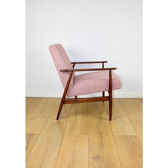 1970s Vintage Lis Lounge Chair in Pink Boucle by Henryk Lis, 1970s For Sale - Image 5 of 12