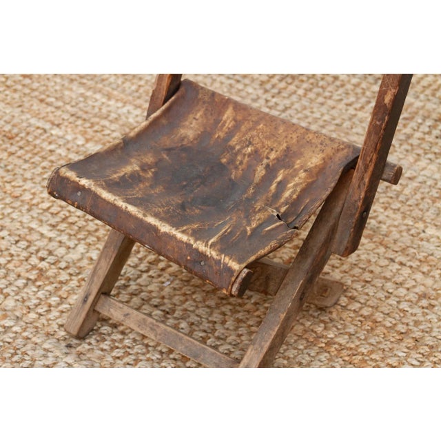 19th Century Antique Folding Travelers' Chair For Sale - Image 5 of 10