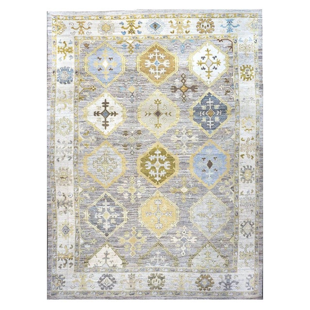 Condition: New Origin: Turkey Design: Oushak Actual size: 11.0x15.0 Thickness: 1/4" Colors: Grey, Ivory, Yellow, Olive,...