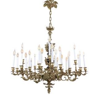 19th Century French Renaissance Bronze Chandelier For Sale