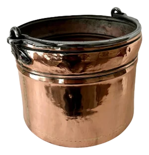 19th C. English Copper Cooking Pot or Planter or Jardiniere