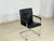 Contemporary Cantilever Chair in Black Leather For Sale - Image 3 of 7