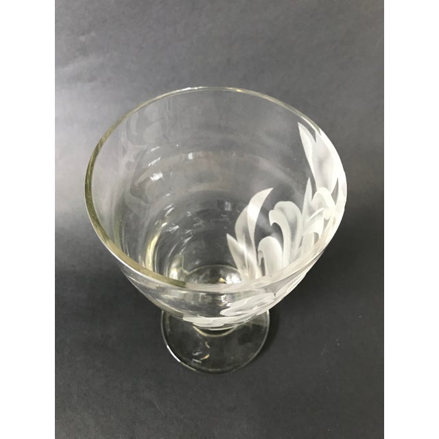 Mid Century Franz Grosz Etched Glass Vase Chairish