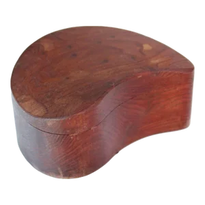 Handmade Teardrop Lidded Swivel Box by Wood Wonders of Trinidad Ca