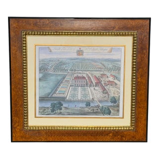 Antique Hand Colored Architectural Print Swell by Johannes Kip - Trowbridge Collection For Sale