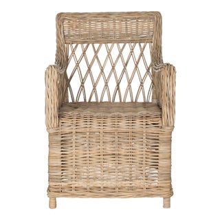 Grant Rattan Armchair in Natural For Sale
