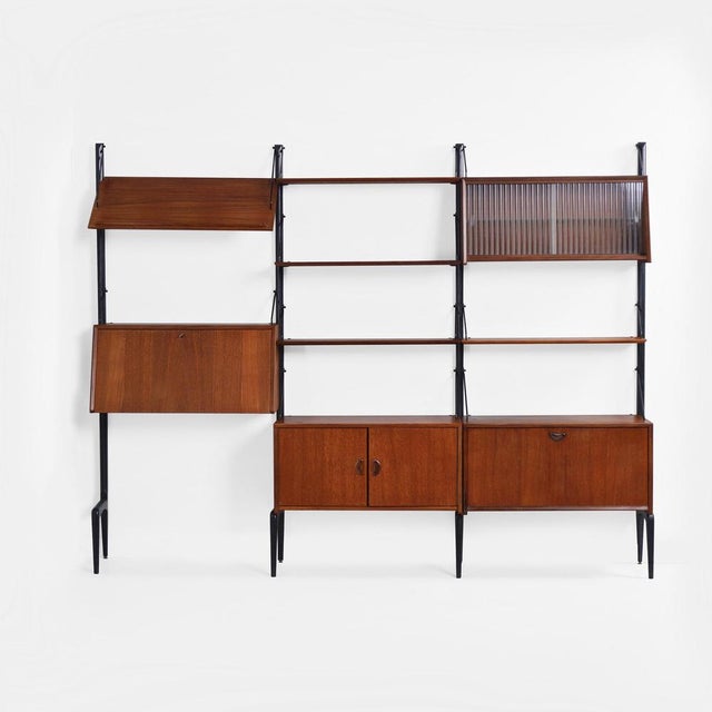 Wall Unit with Secretaire by Louis van Teeffelen for Wébé, 1960s For Sale - Image 12 of 12