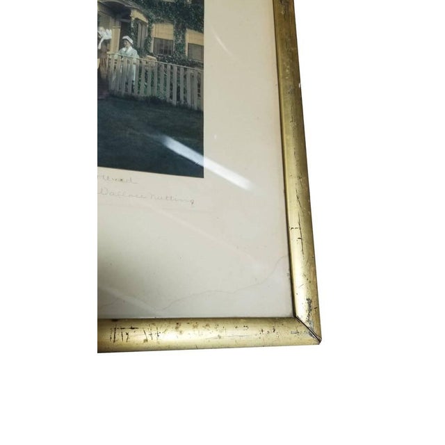 Wallace Nutting Signed "The Last Word" Hand Colored Photo Lithograph For Sale - Image 9 of 10