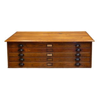 Early 20th C. Flat File Map Cabinet c.1940 For Sale