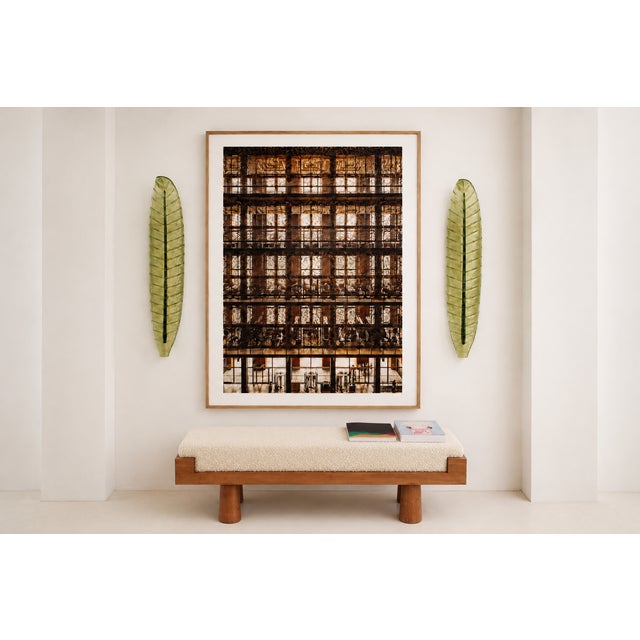 Green Murano Glass Green Leaf Wall Sconces, Italy, 1990s, Set of 2 For Sale - Image 8 of 9